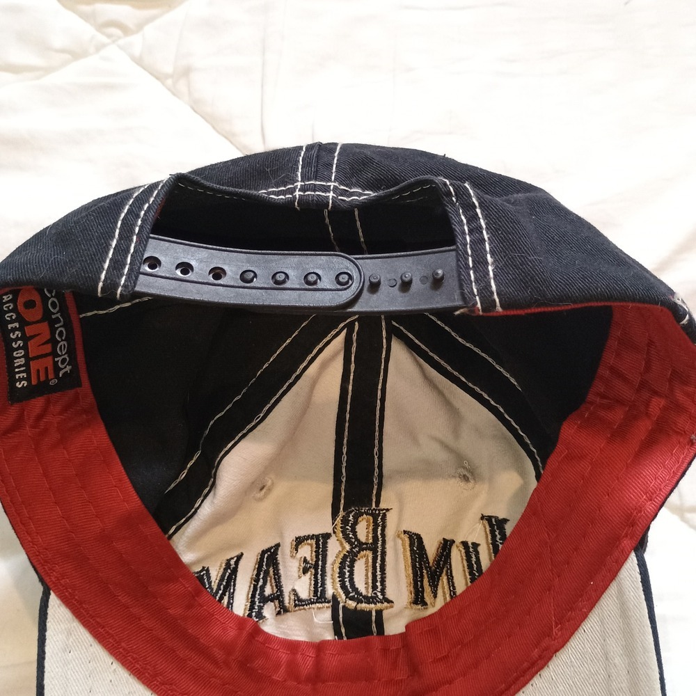 Jim Beam Embroidered Baseball Cap Black White Adjustable Snapback Men‎ - Picture 4 of 8